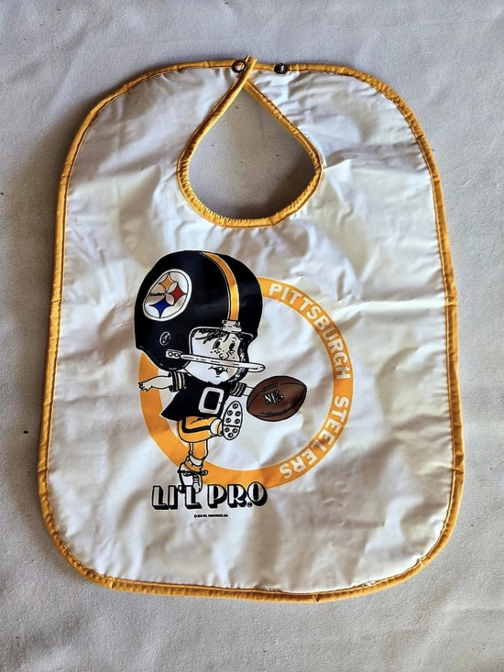 NFL Vintage 1975 Li'l Pro Pittsburgh Steelers Baby Bib